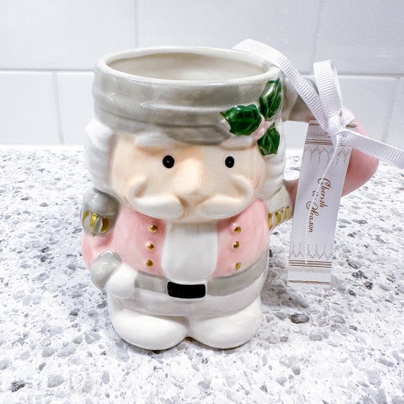 NEW set of 2 Pink pastel nutcracker mug pink Christmas - Picture 2 of 2